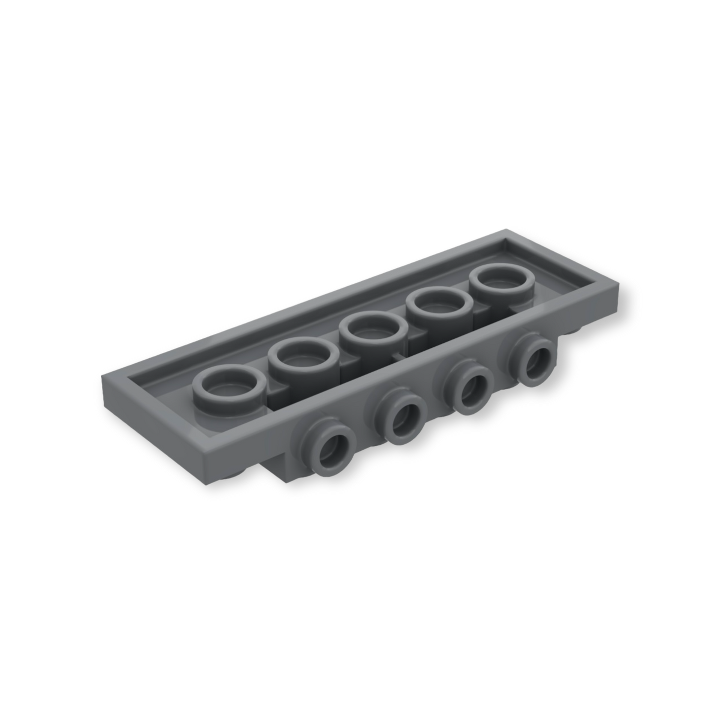 LEGO Plate Modified 2x6x2/3 with 4 Studs on Side in Dark Bluish Gray