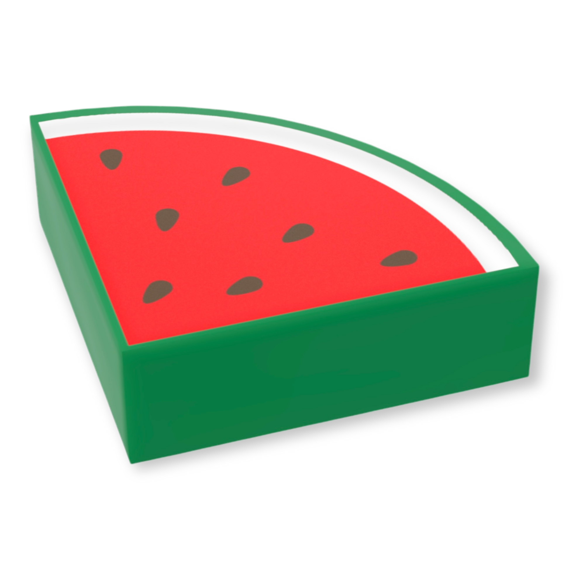 LEGO Tile Round 1x1 Quarter - Wassermelone