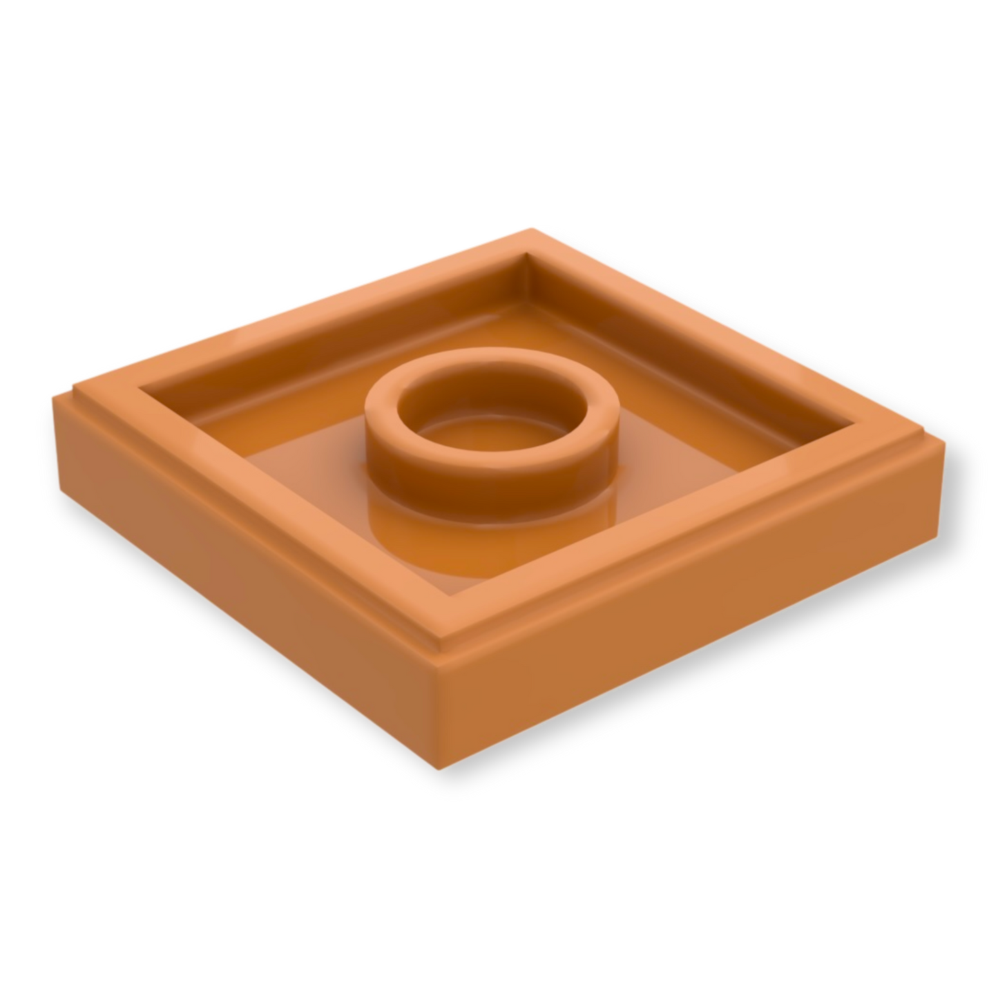 LEGO Tile Modified 2x2 Jumperplate - Medium Nougat