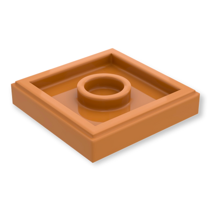 LEGO Tile Modified 2x2 Jumperplate - Medium Nougat