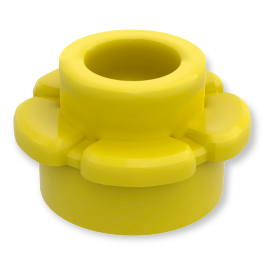 LEGO Plate Round 1x1 Flower - Bright Light Yellow