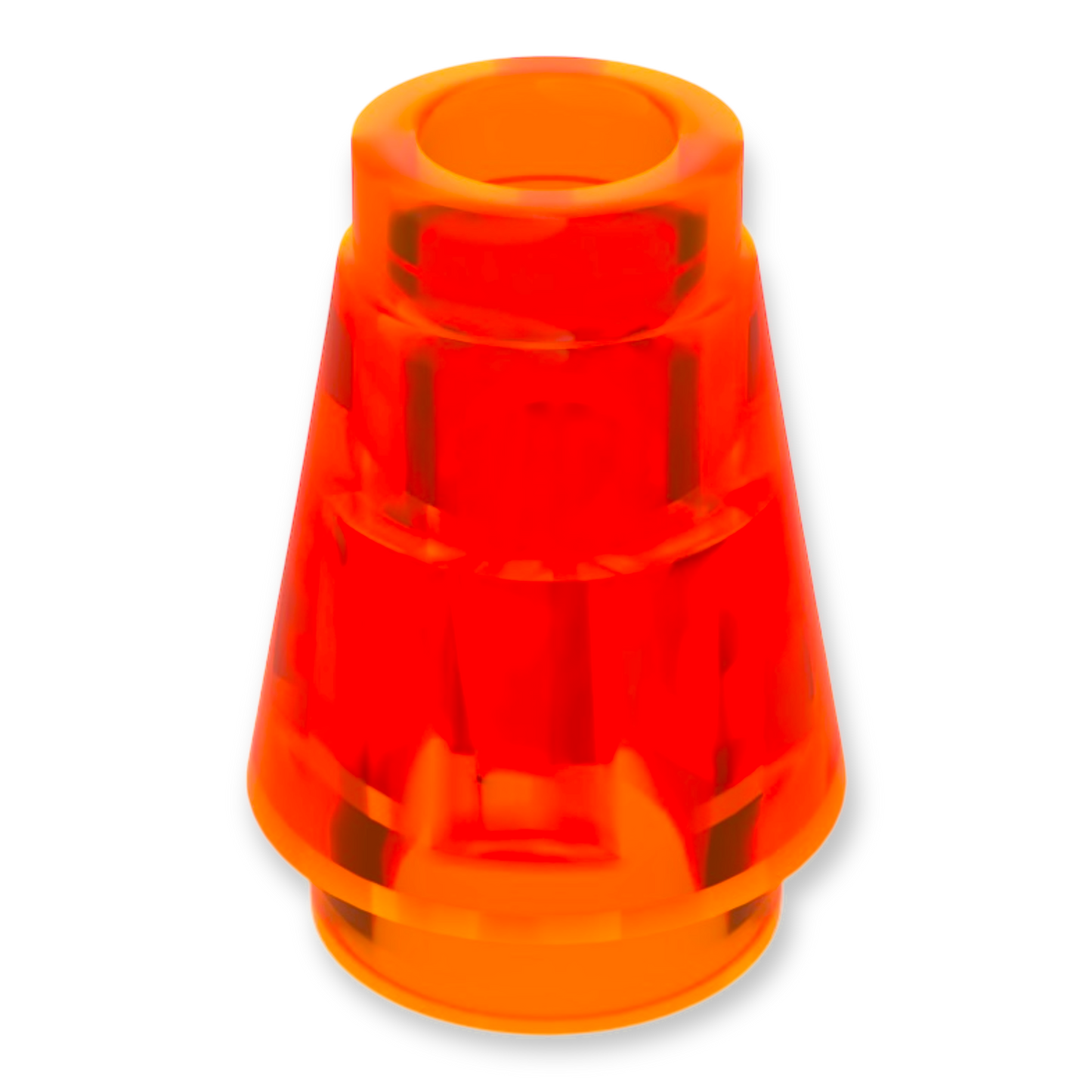 LEGO Cone 1x1 with Top Groove in Trans-Neon Orange