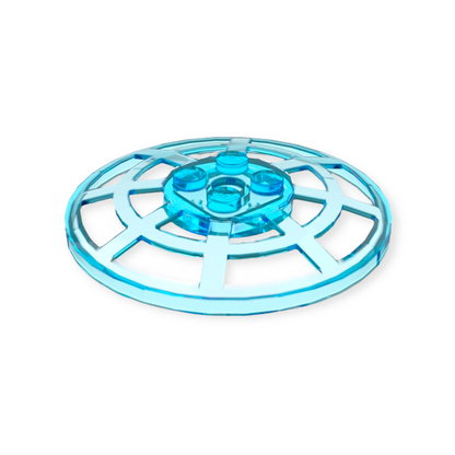 LEGO Dish 6x6 Inverted (Radar) Webbed - Trans-Light Blue