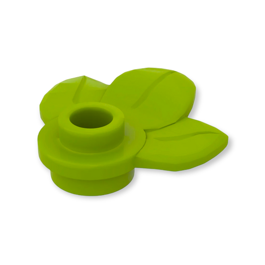 LEGO Plant Plate 1x1 mit 3 Blättern - Lime