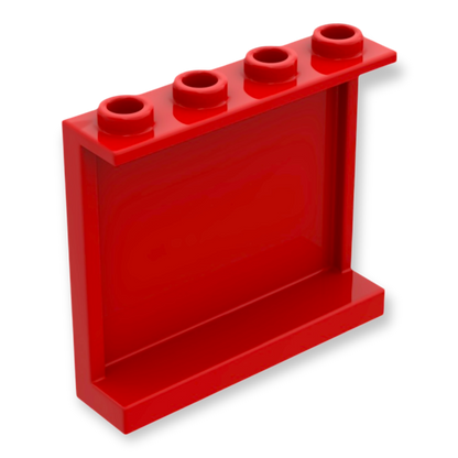 LEGO Panel 1x4x3 with Side Supports - in Rot