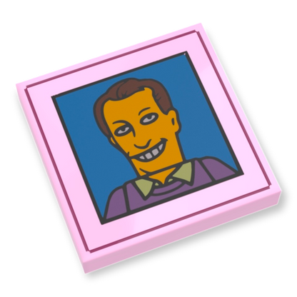 LEGO Tile 2x2 - The Simpsons Gordie Howe Porträt