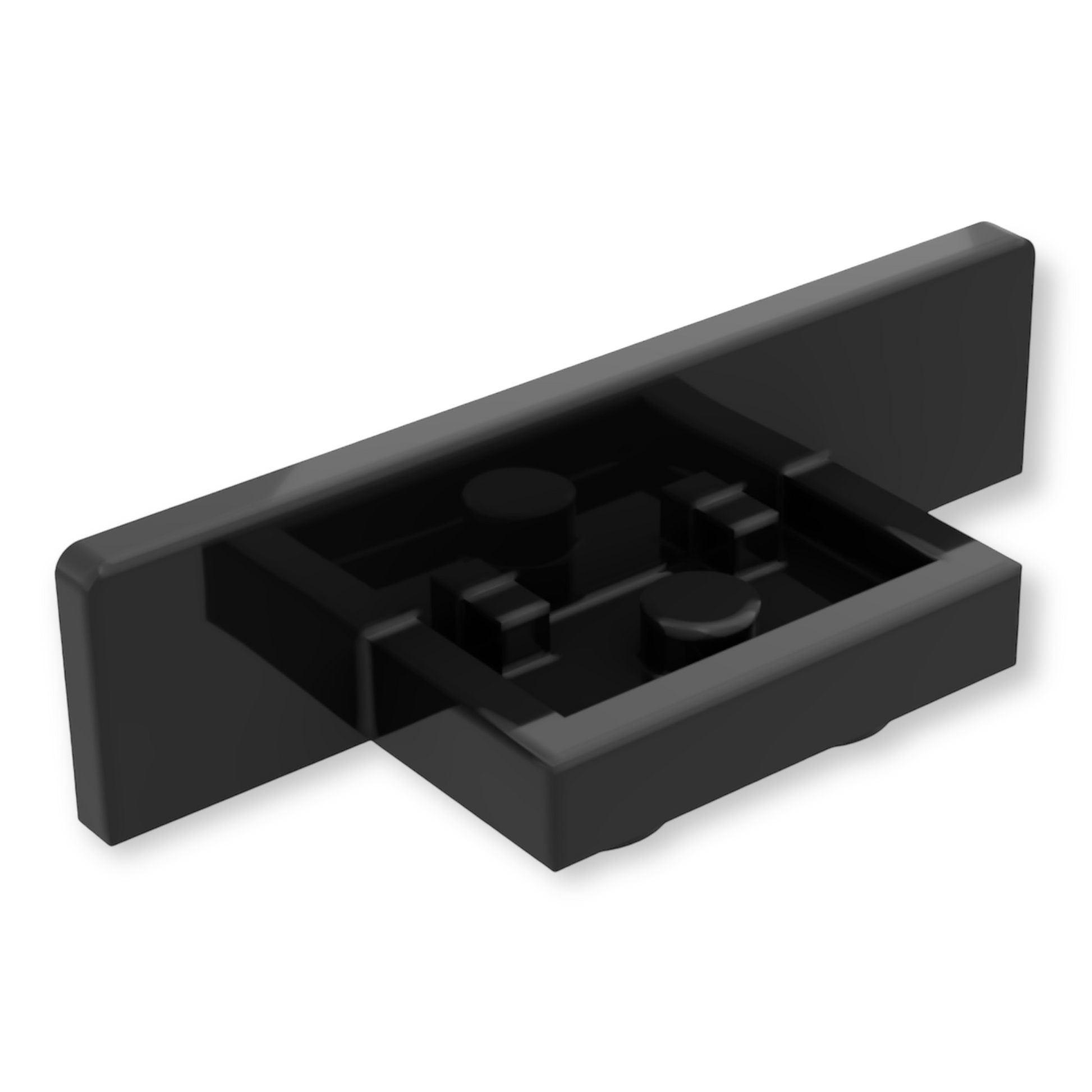 LEGO Bracket 1x2 - 1x4 2 Rounded Button Corners - Black