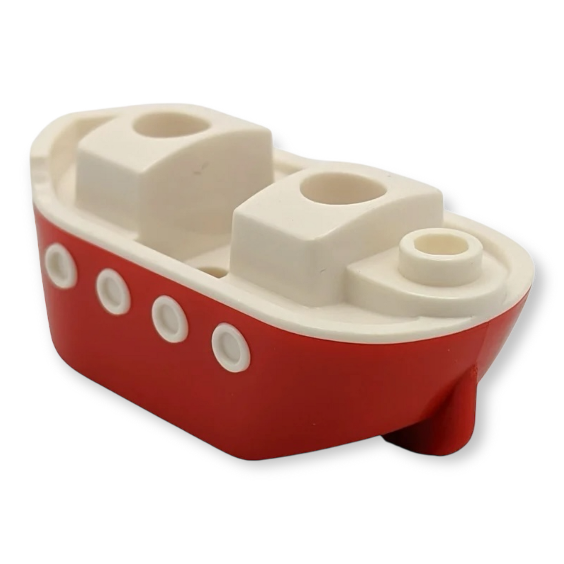 LEGO Minifigur-Kostüm - Rote Fähre/Schiff mit geformter weißer Oberseite