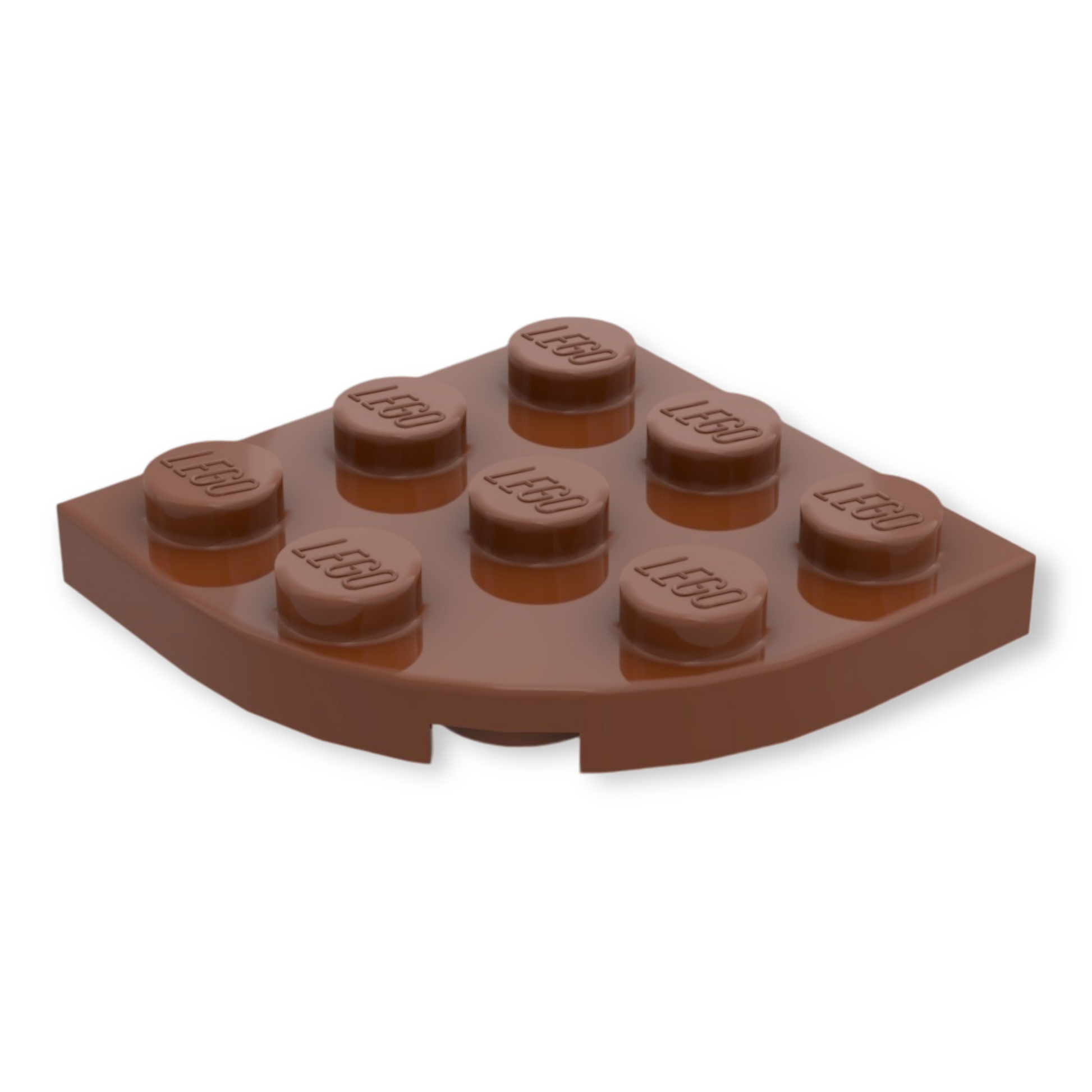 LEGO Plate Round Corner 3x3 - Reddish Brown