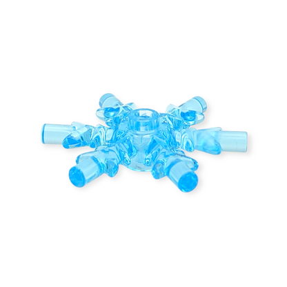 LEGO Rock - 4x4 Crystal Ice Snowflake in Trans-Light Blue