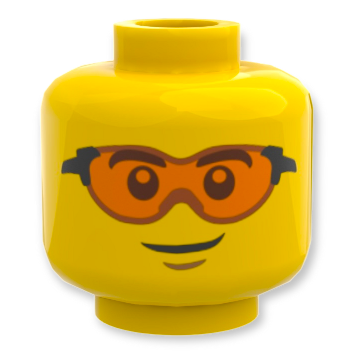 LEGO Minifiguren Kopf - 3361 Safety Glasses with Trans-Orange Lenses