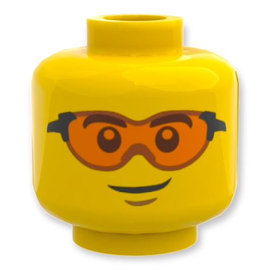 LEGO Head - 3361 Safety Glasses with Trans-Orange Lenses