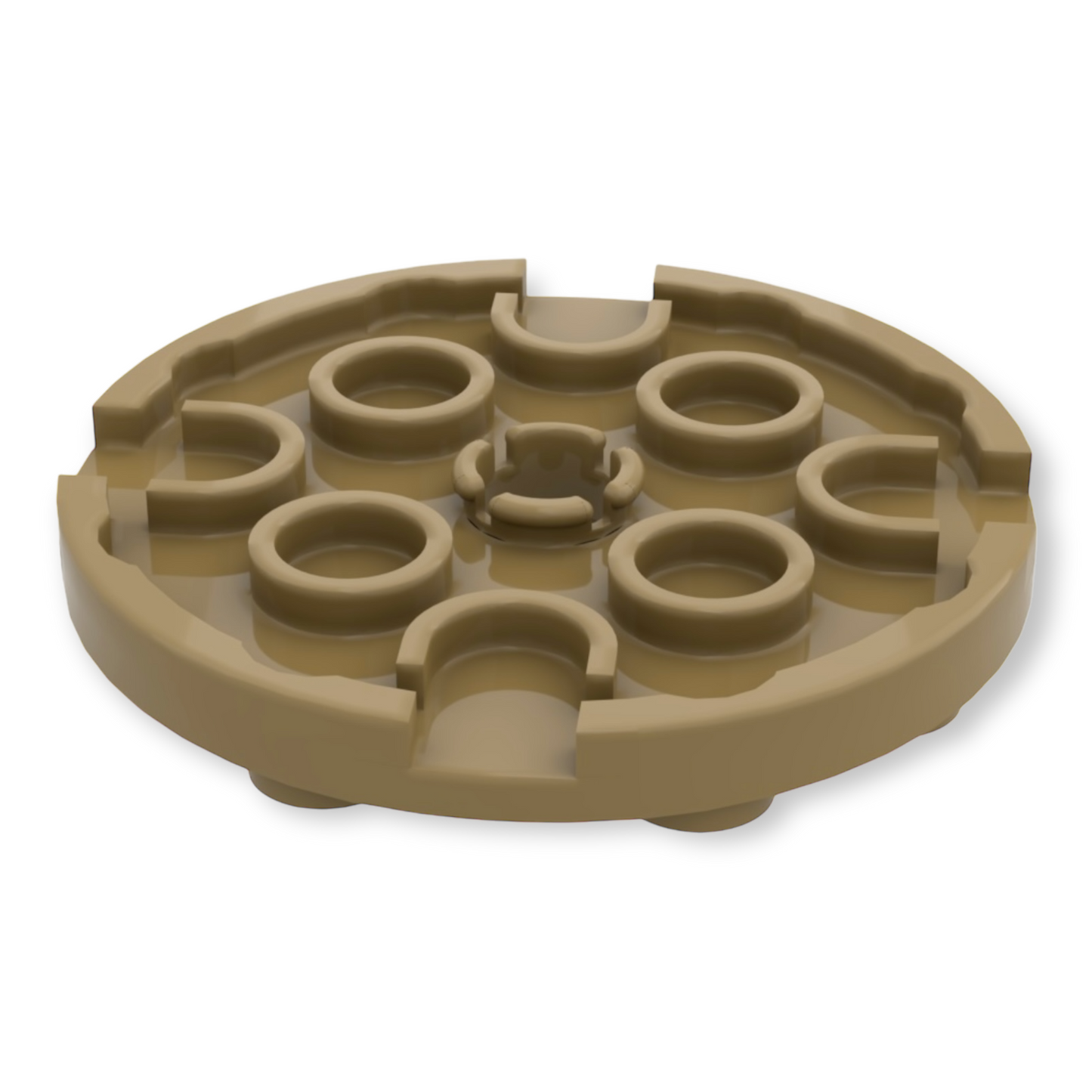 LEGO Plate Round 4x4 - Dark Tan