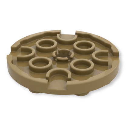 LEGO Plate Round 4x4 - Dark Tan