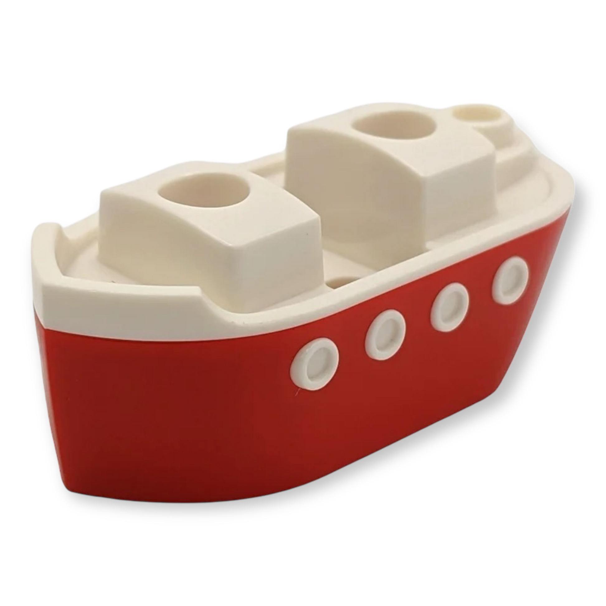 LEGO Minifigur-Kostüm - Rote Fähre/Schiff mit geformter weißer Oberseite