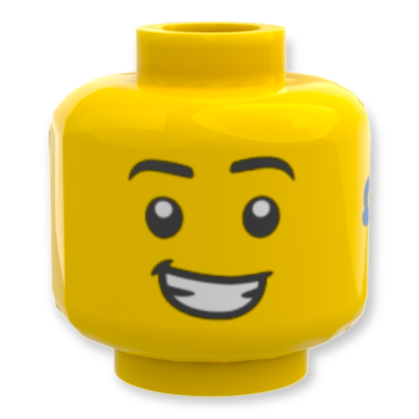 LEGO Head - 3769 mit schwarzen Augenbrauen und lächelndes Gesicht