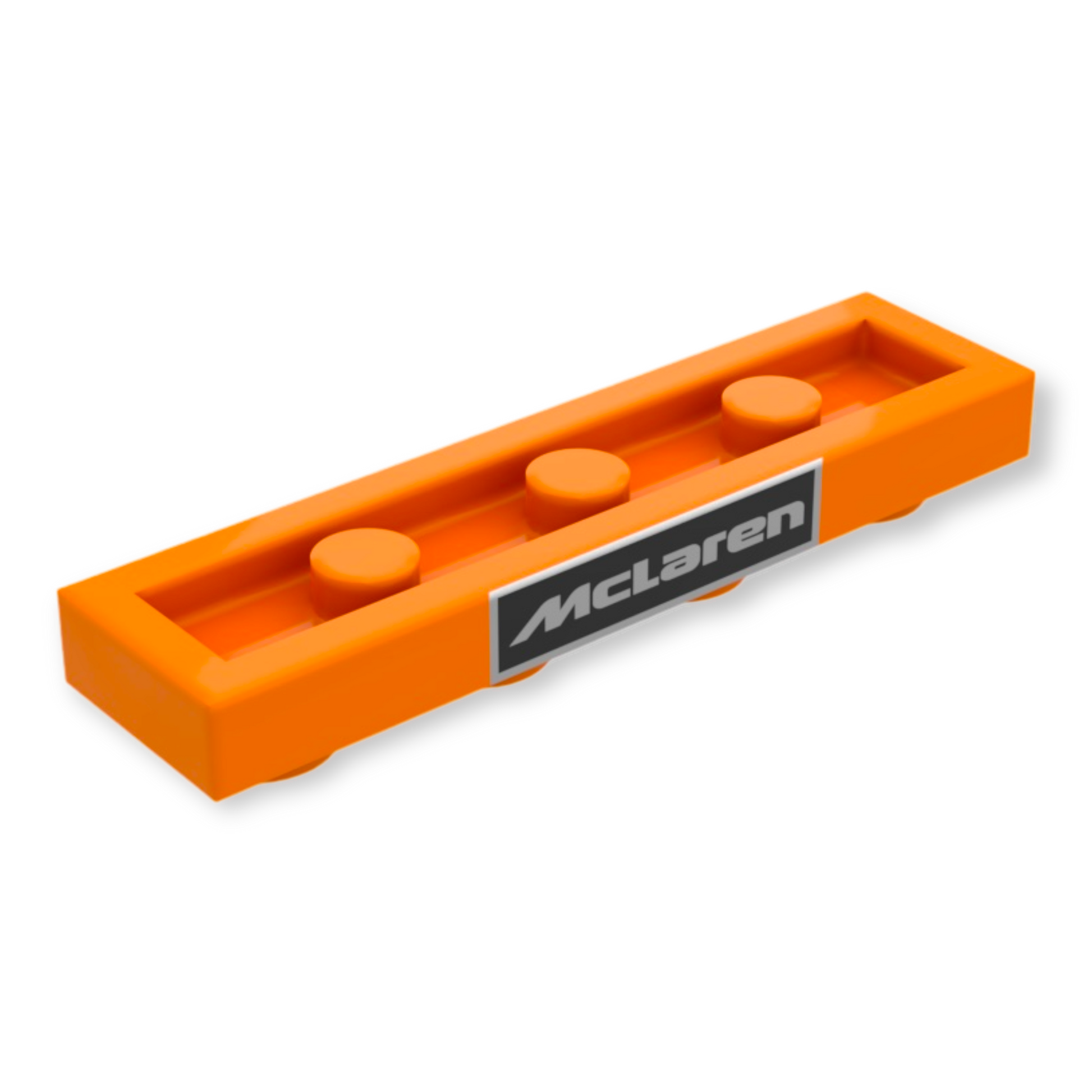 LEGO Plate 1x4 Orange mit McLaren Logo