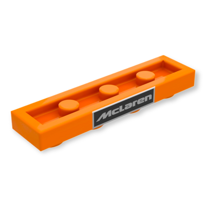 LEGO Plate 1x4 Orange mit McLaren Logo