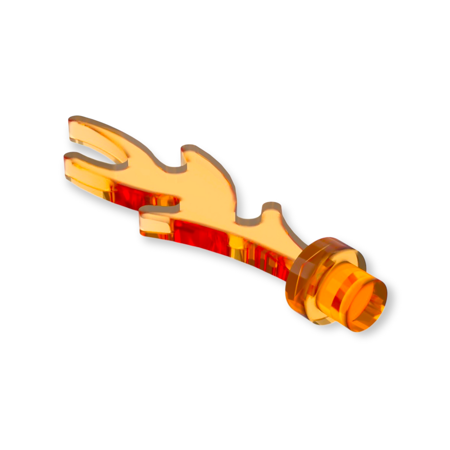 LEGO flame in trans-orange