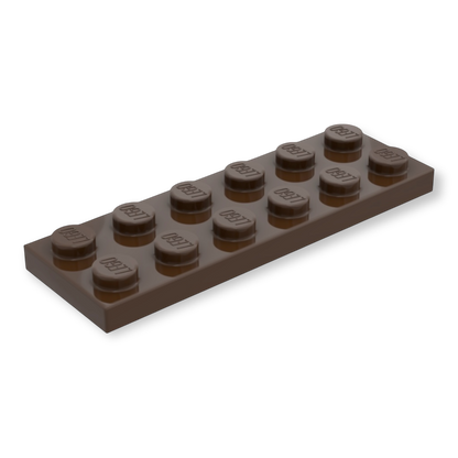 LEGO Plate 2x6 - Dark Brown