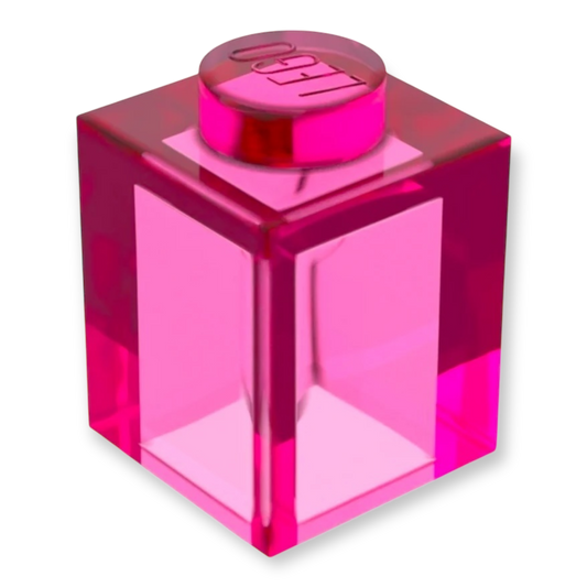 LEGO Brick 1x1 - Trans Dark Pink