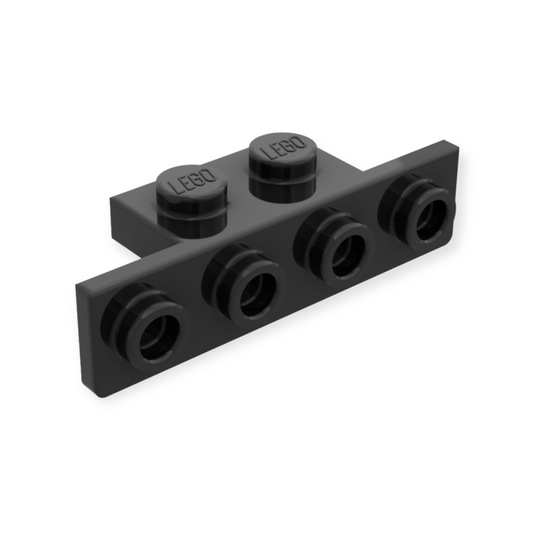 LEGO Bracket 1x2 - 1x4 2 Rounded Button Corners - Black