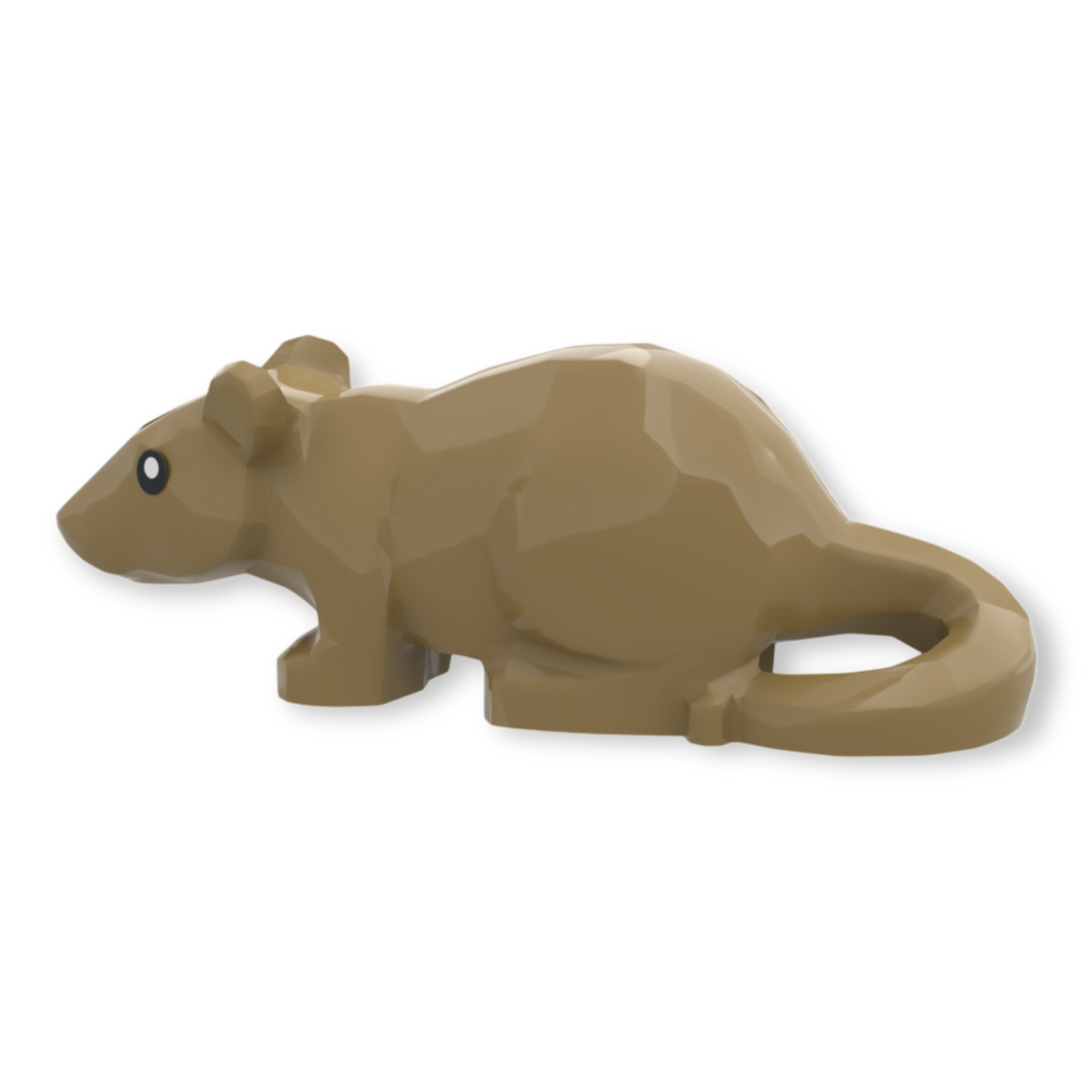 LEGO Ratte/Maus mit schwarzen Augen und weißen Pupillen