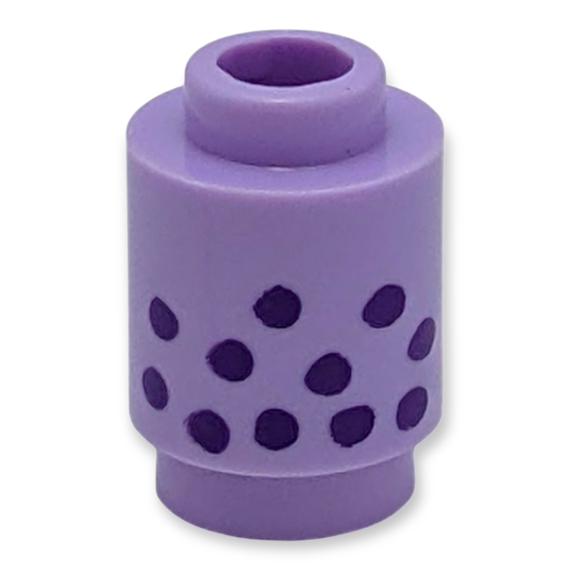 LEGO Brick 1x1 Round - Dark Purple Spots