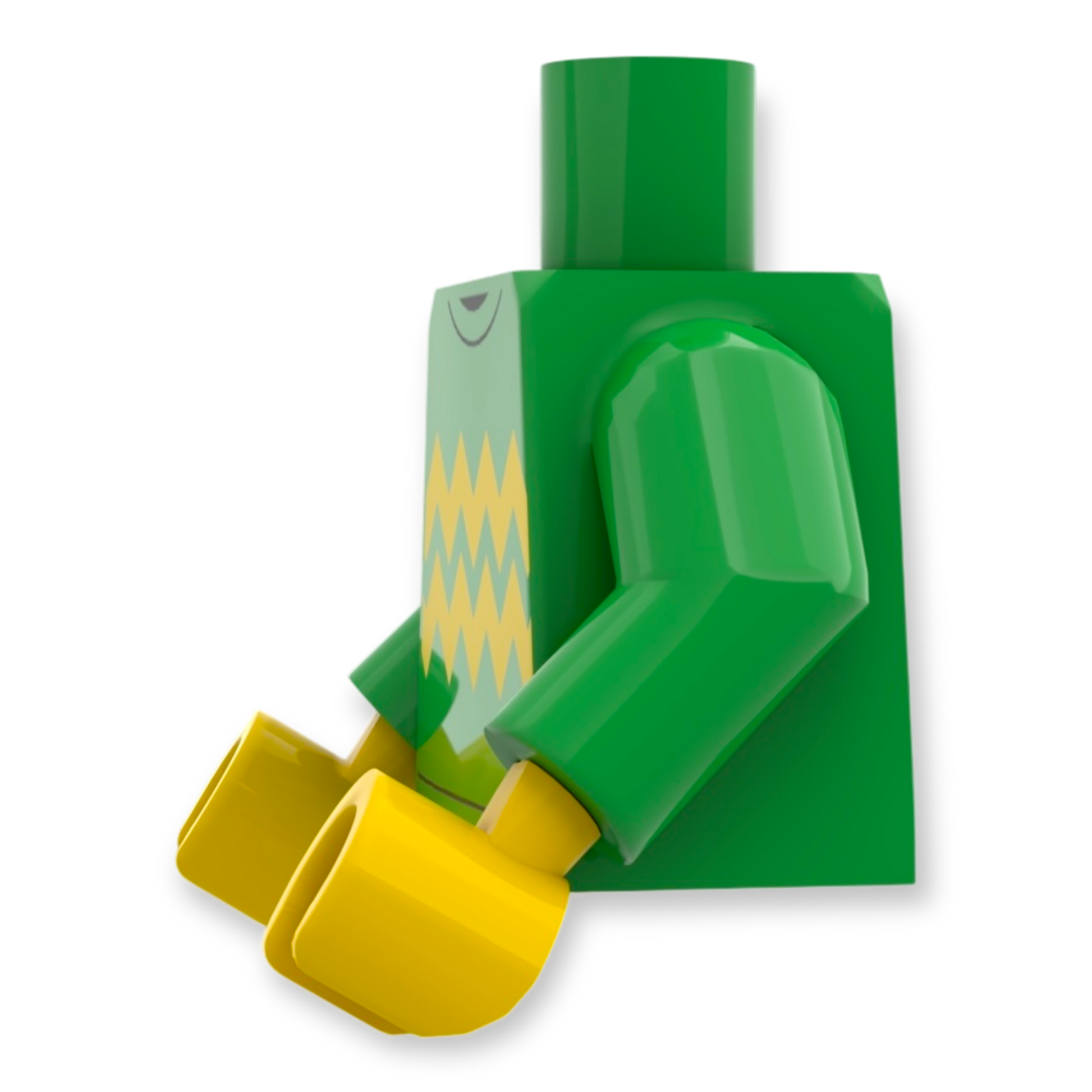 LEGO Torso 5997 Heller Grüner Pullover mit Hellgelben Zickzack-Linien