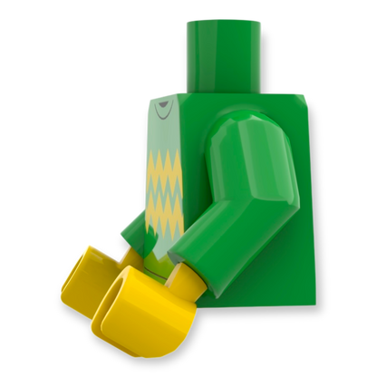 LEGO Torso 5997 Heller Grüner Pullover mit Hellgelben Zickzack-Linien