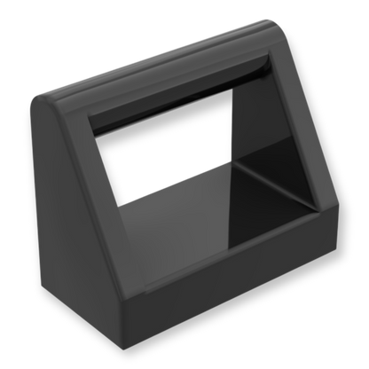 LEGO Tile Modified 1x2 with Bar Handle in Schwarz