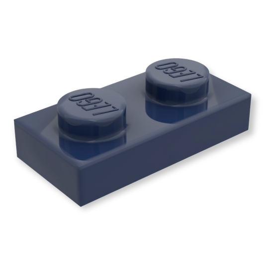 LEGO Plate 1x2 - Dunkelblau