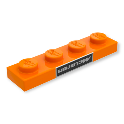 LEGO Plate 1x4 Orange mit McLaren Logo