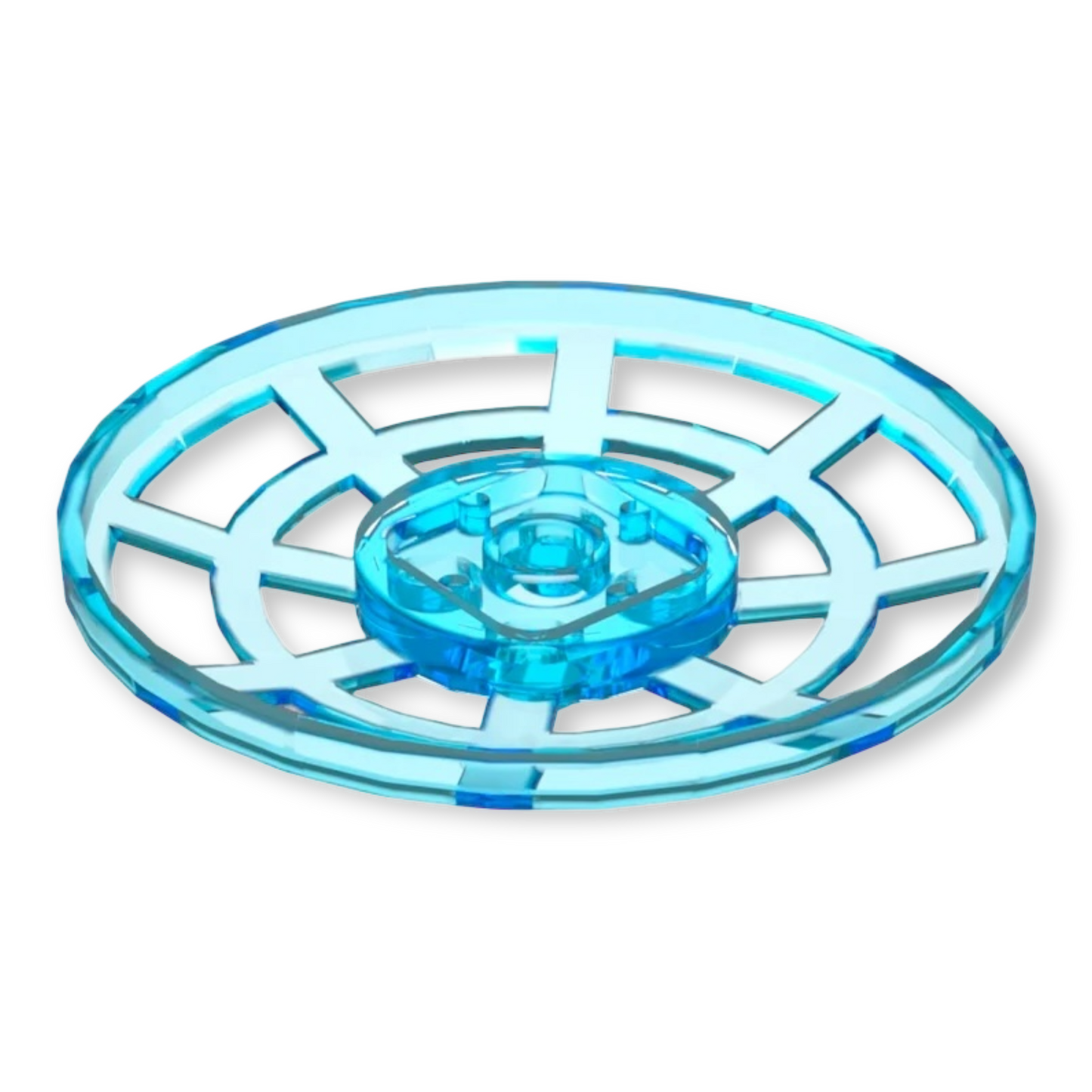 LEGO Dish 6x6 Inverted (Radar) Webbed - Trans-Light Blue