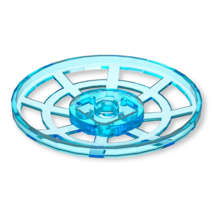 LEGO Dish 6x6 Inverted (Radar) Webbed - Trans-Light Blue