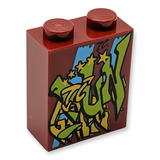 LEGO Brick 1x2x2 - Graffiti