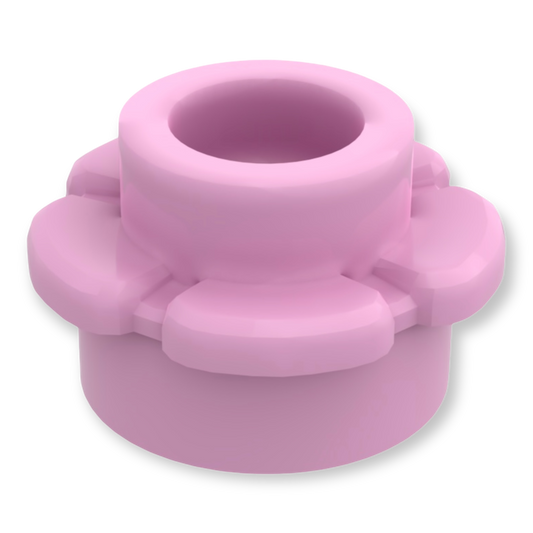 Plaque LEGO Ronde 1x1 Fleur - Rose Vif