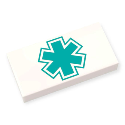 LEGO Fliese 1x2 - Star of Life