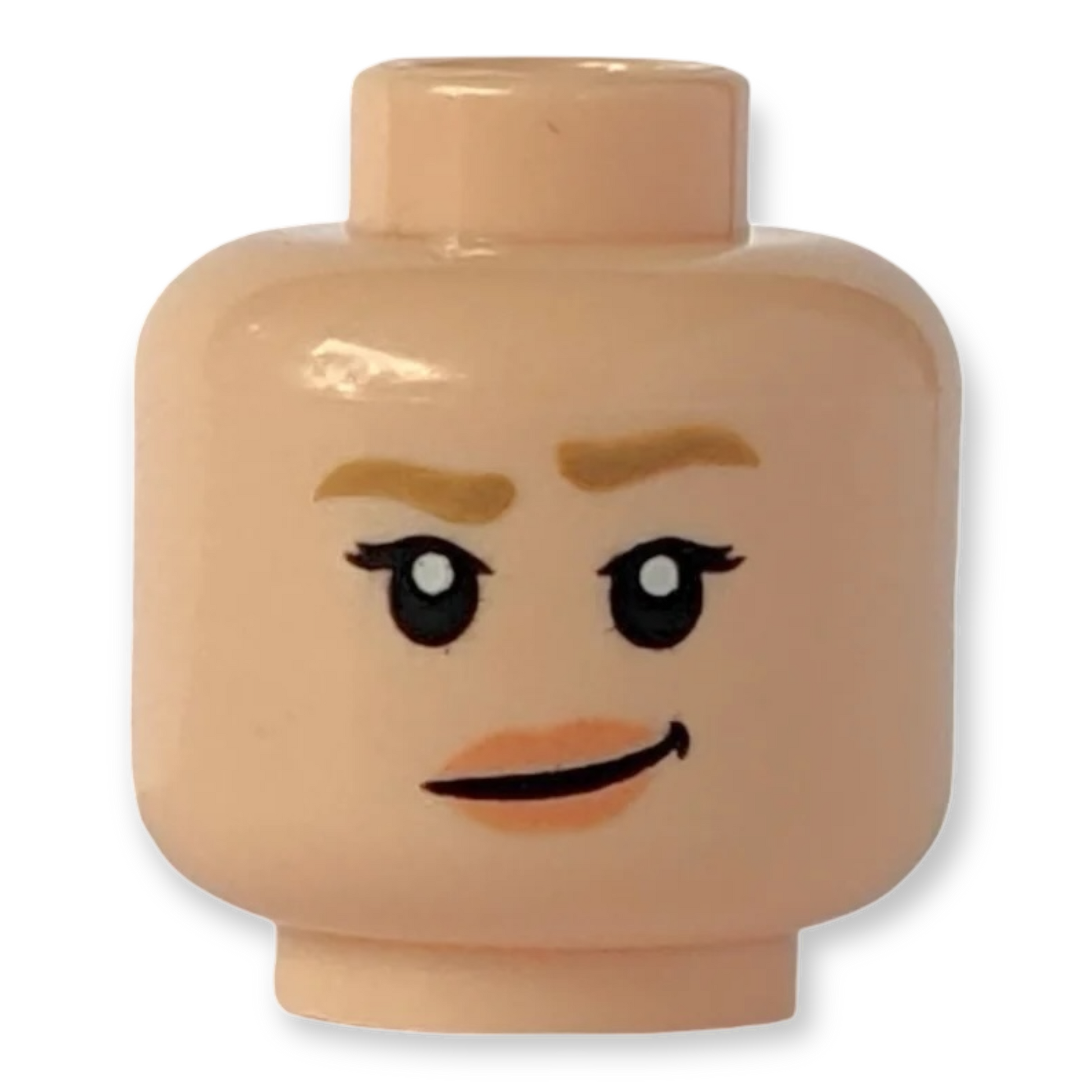 LEGO Head - 3462 Dunkelbraune Augenbrauen Nougat Lächeln / Überrascht