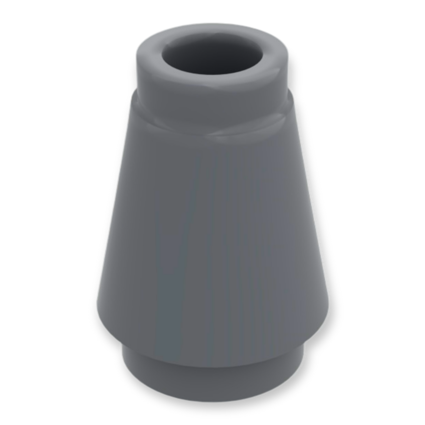 LEGO Cone 1x1 with Top Groove in Dark Bluish Gray