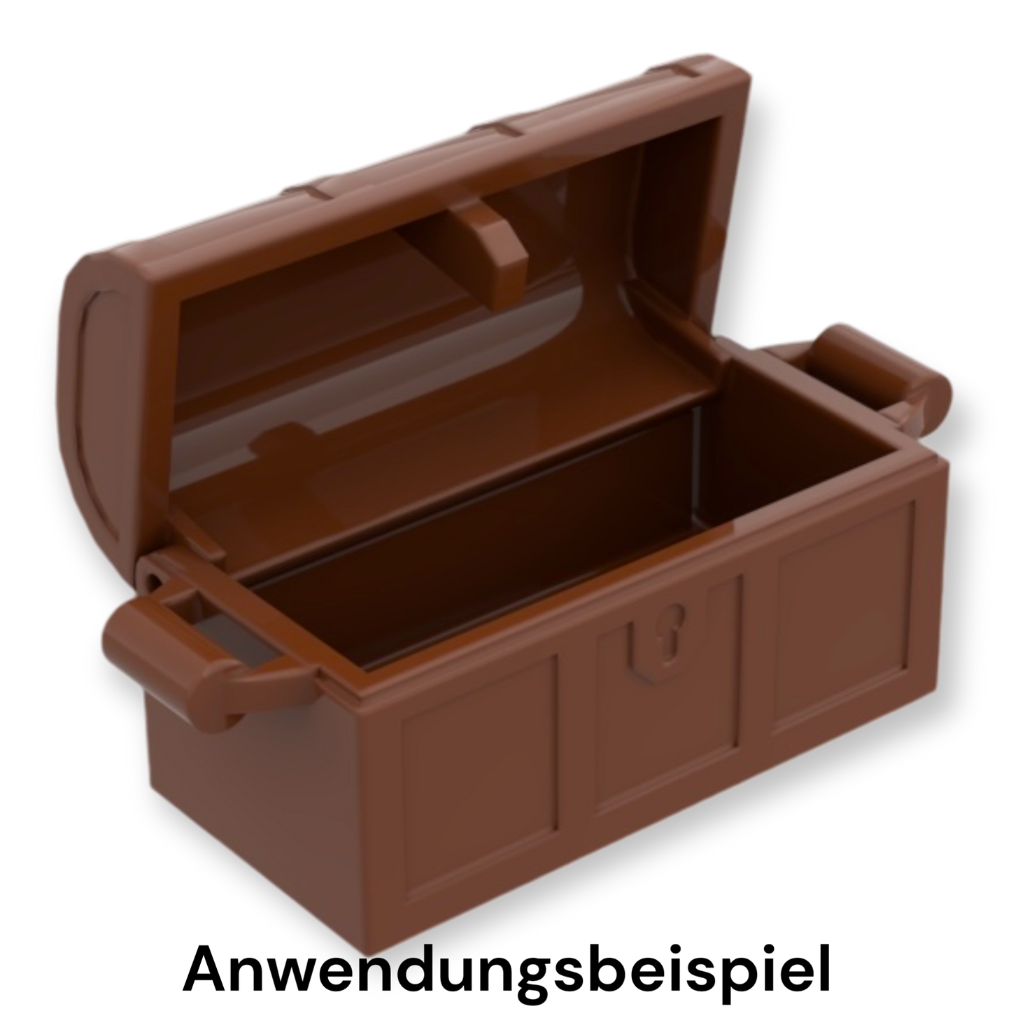 LEGO Treasure Chest Lid Curved with Thick Hinge - Reddish Brown