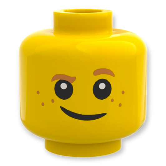 LEGO Head - 1786 Enfant avec sourcil levé et taches de rousseur