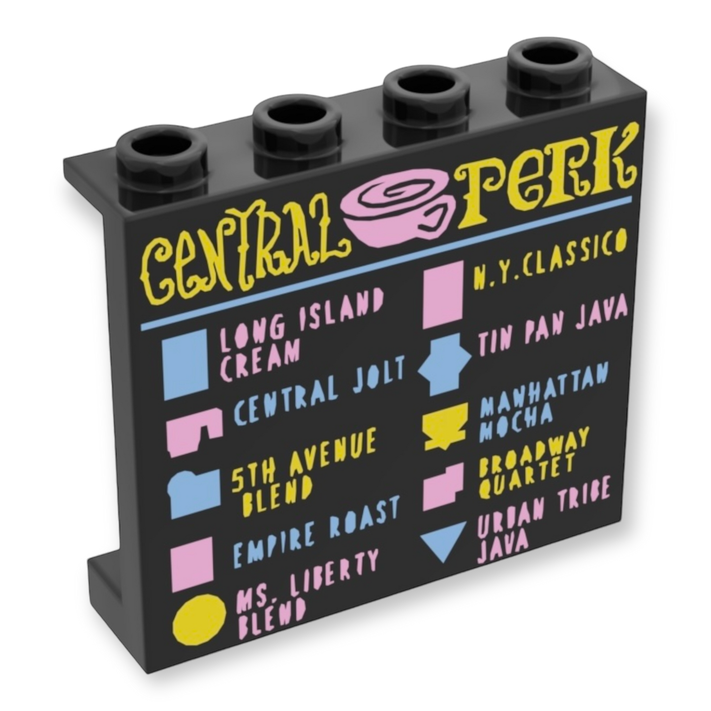 LEGO Panel 1x4x3 - Central Perk Coffee Menu