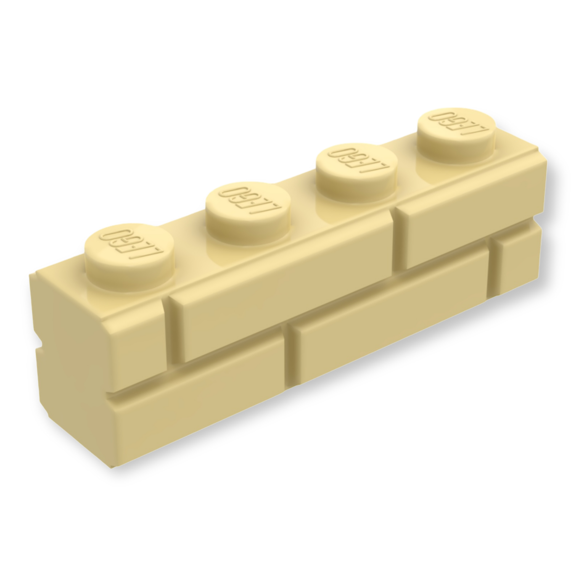 LEGO Brick Modified 1x4 - Mauerstein in Tan