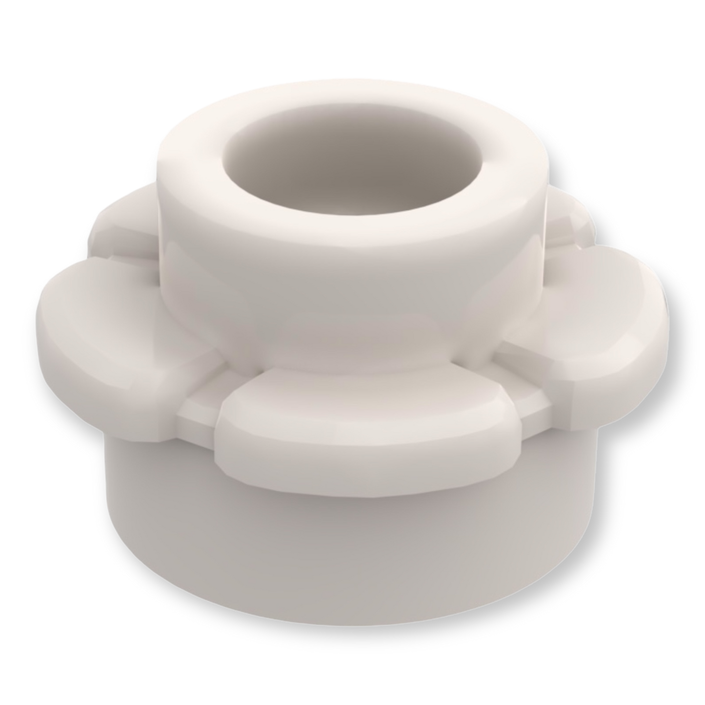 LEGO Plate Round 1x1 Flower - White