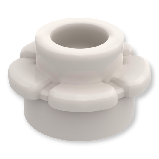 LEGO Plate Round 1x1 Flower - White