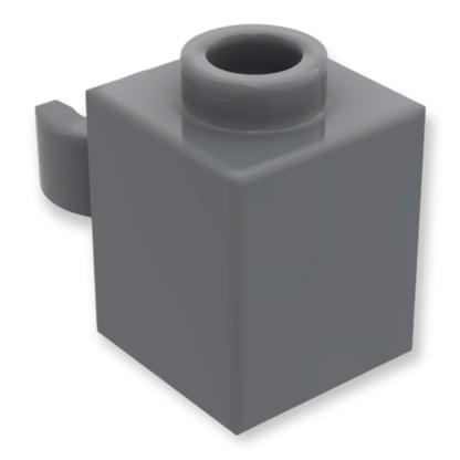 LEGO Brick Modified 1x1 - Open O Clip (Vertical Grip) in Dark Bluish Gray