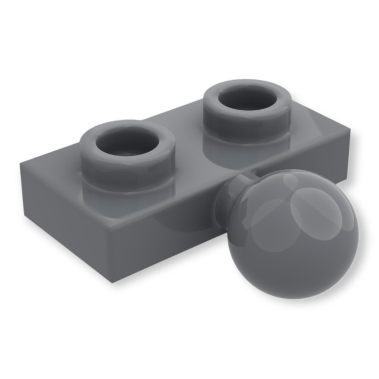 LEGO Plate Modified 1x2 Towball - Dark Bluish Gray