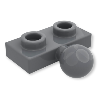 LEGO Plate Modified 1x2 Towball - Dark Bluish Gray