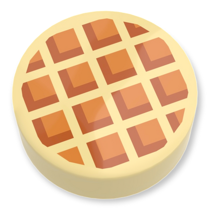 LEGO Tile Round 1x1 - Waffel